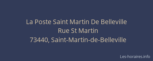 La Poste Saint Martin De Belleville