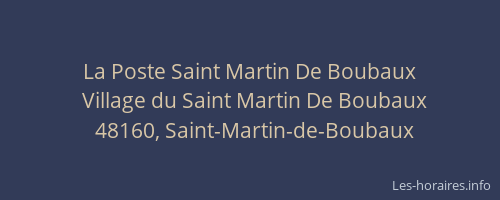 La Poste Saint Martin De Boubaux