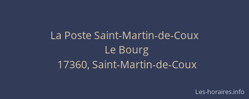 La Poste Saint-Martin-de-Coux
