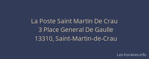 La Poste Saint Martin De Crau
