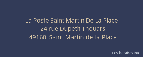 La Poste Saint Martin De La Place