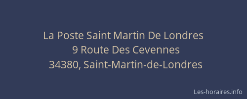 La Poste Saint Martin De Londres