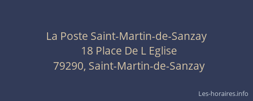 La Poste Saint-Martin-de-Sanzay