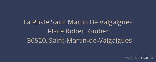 La Poste Saint Martin De Valgalgues