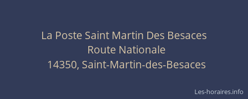 La Poste Saint Martin Des Besaces