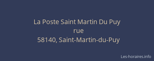 La Poste Saint Martin Du Puy