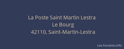 La Poste Saint Martin Lestra