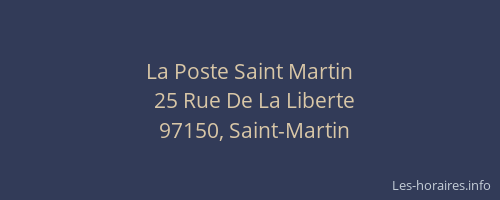 La Poste Saint Martin