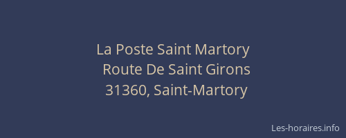La Poste Saint Martory