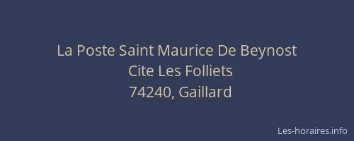 La Poste Saint Maurice De Beynost
