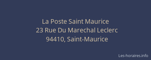 La Poste Saint Maurice