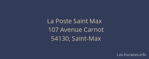 La Poste Saint Max