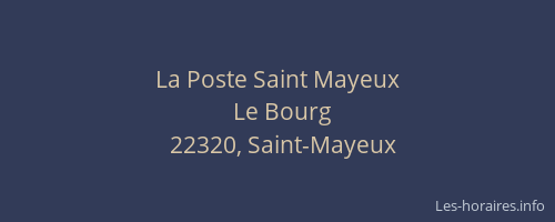 La Poste Saint Mayeux