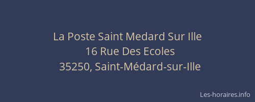La Poste Saint Medard Sur Ille