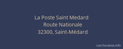 La Poste Saint Medard