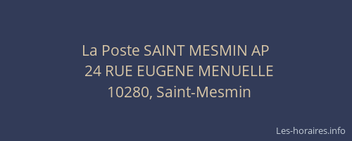 La Poste SAINT MESMIN AP