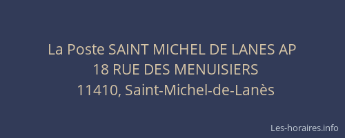 La Poste SAINT MICHEL DE LANES AP