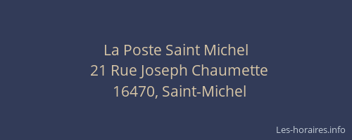 La Poste Saint Michel