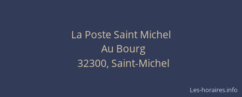 La Poste Saint Michel