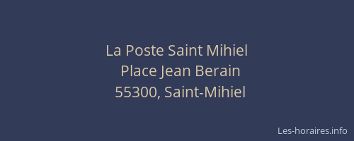 La Poste Saint Mihiel