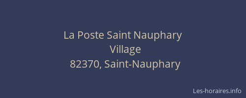 La Poste Saint Nauphary