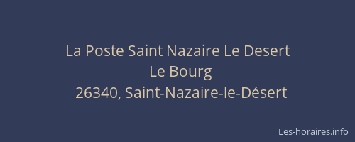La Poste Saint Nazaire Le Desert