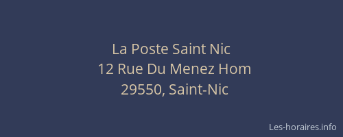 La Poste Saint Nic