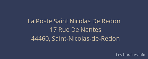 La Poste Saint Nicolas De Redon