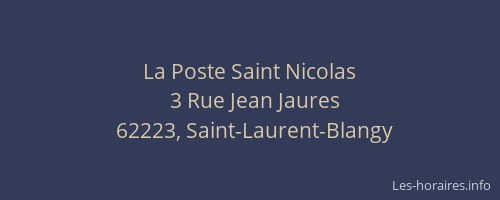 La Poste Saint Nicolas