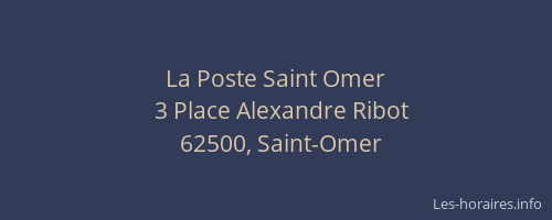 La Poste Saint Omer