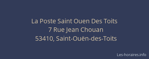 La Poste Saint Ouen Des Toits