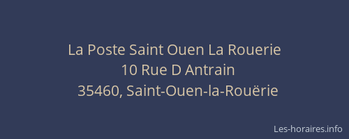 La Poste Saint Ouen La Rouerie