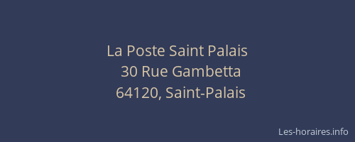 La Poste Saint Palais