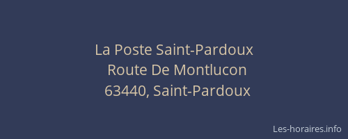 La Poste Saint-Pardoux