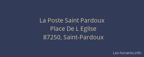 La Poste Saint Pardoux