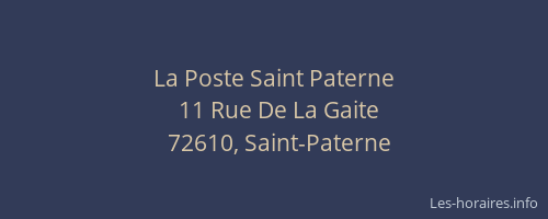 La Poste Saint Paterne
