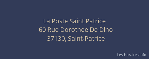 La Poste Saint Patrice