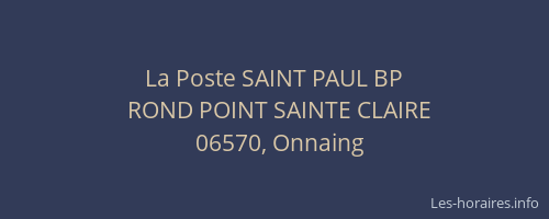 La Poste SAINT PAUL BP