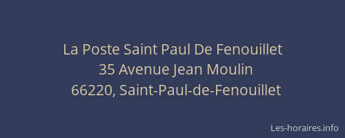 La Poste Saint Paul De Fenouillet