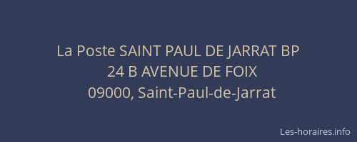 La Poste SAINT PAUL DE JARRAT BP