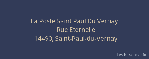 La Poste Saint Paul Du Vernay