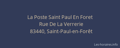 La Poste Saint Paul En Foret