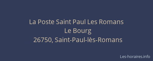 La Poste Saint Paul Les Romans