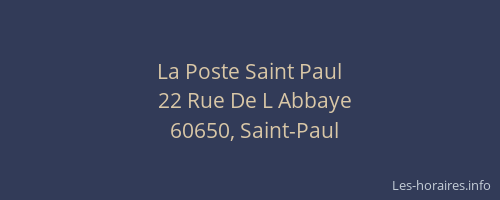 La Poste Saint Paul