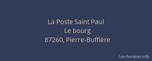 La Poste Saint Paul