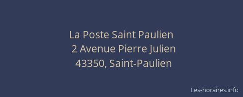 La Poste Saint Paulien