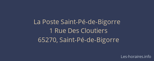 La Poste Saint-P&eacute;-de-Bigorre