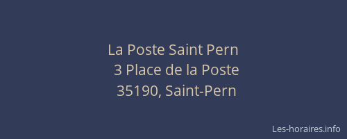 La Poste Saint Pern