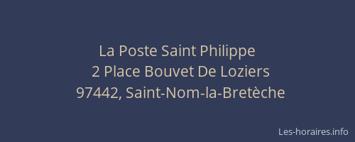 La Poste Saint Philippe