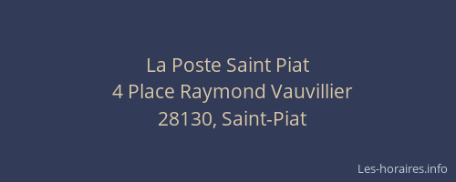 La Poste Saint Piat